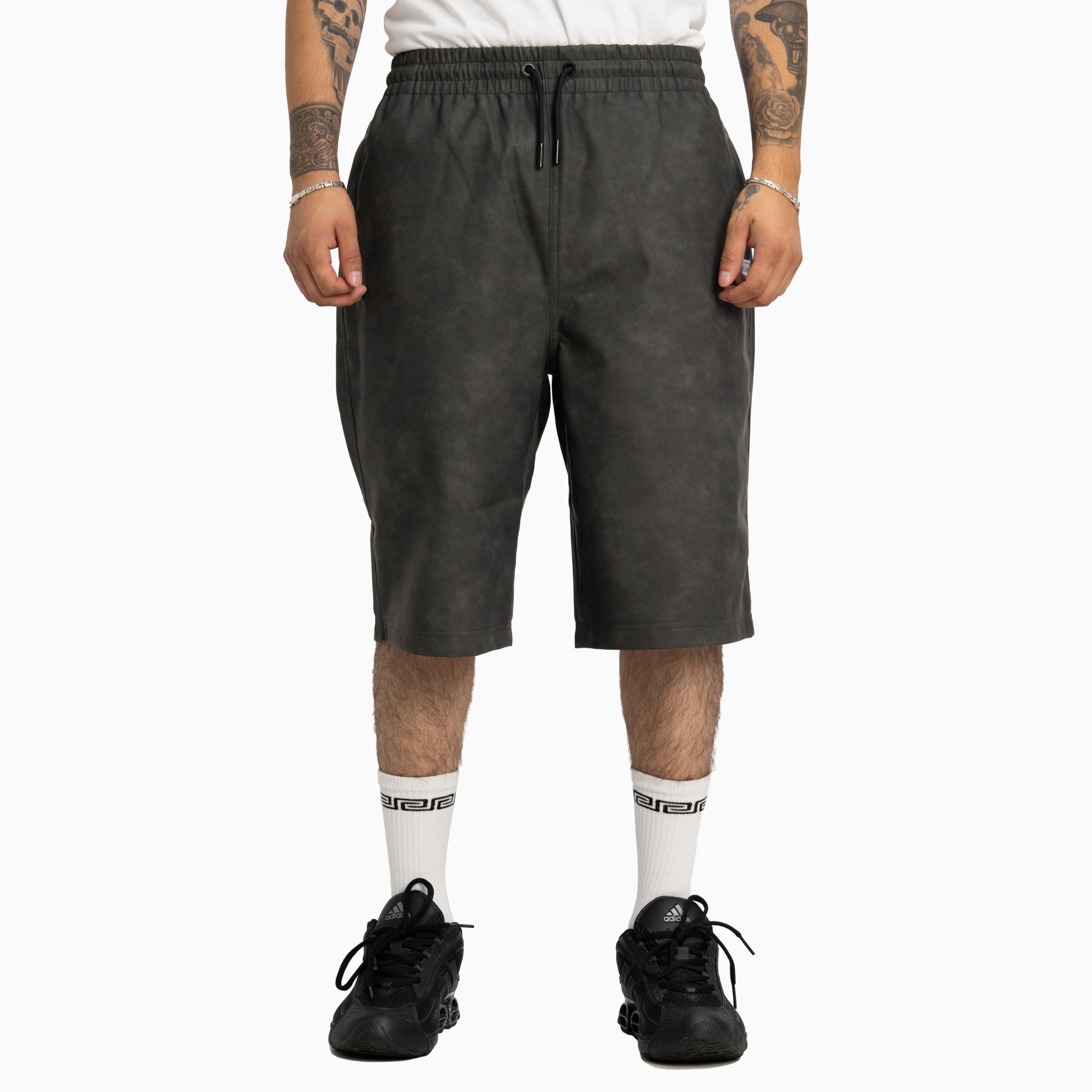 Heavyweight Vegan Leather Shorts (image 1 of 5)