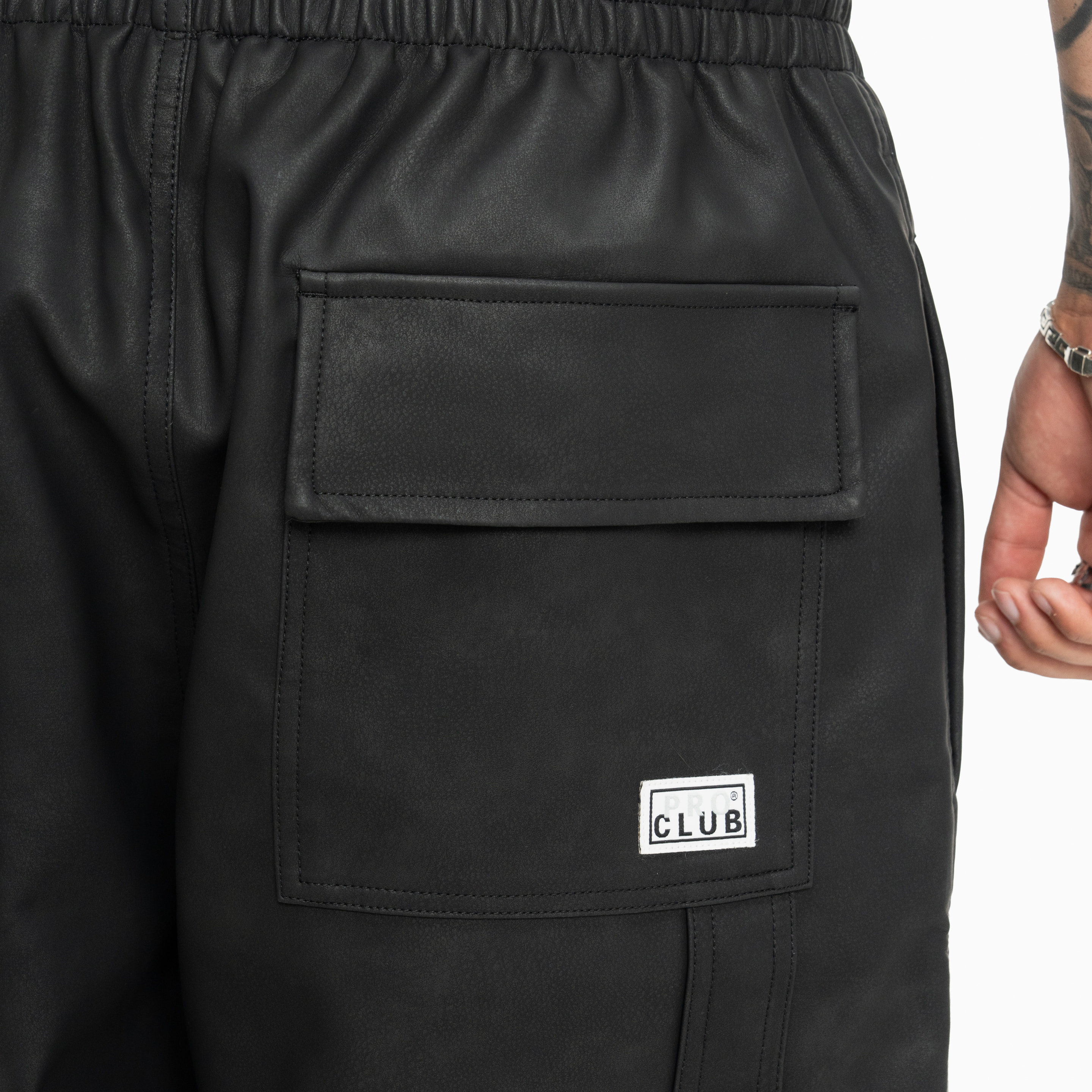 Heavywide Vegan Leather Cargo Pant (image 4 of 5)