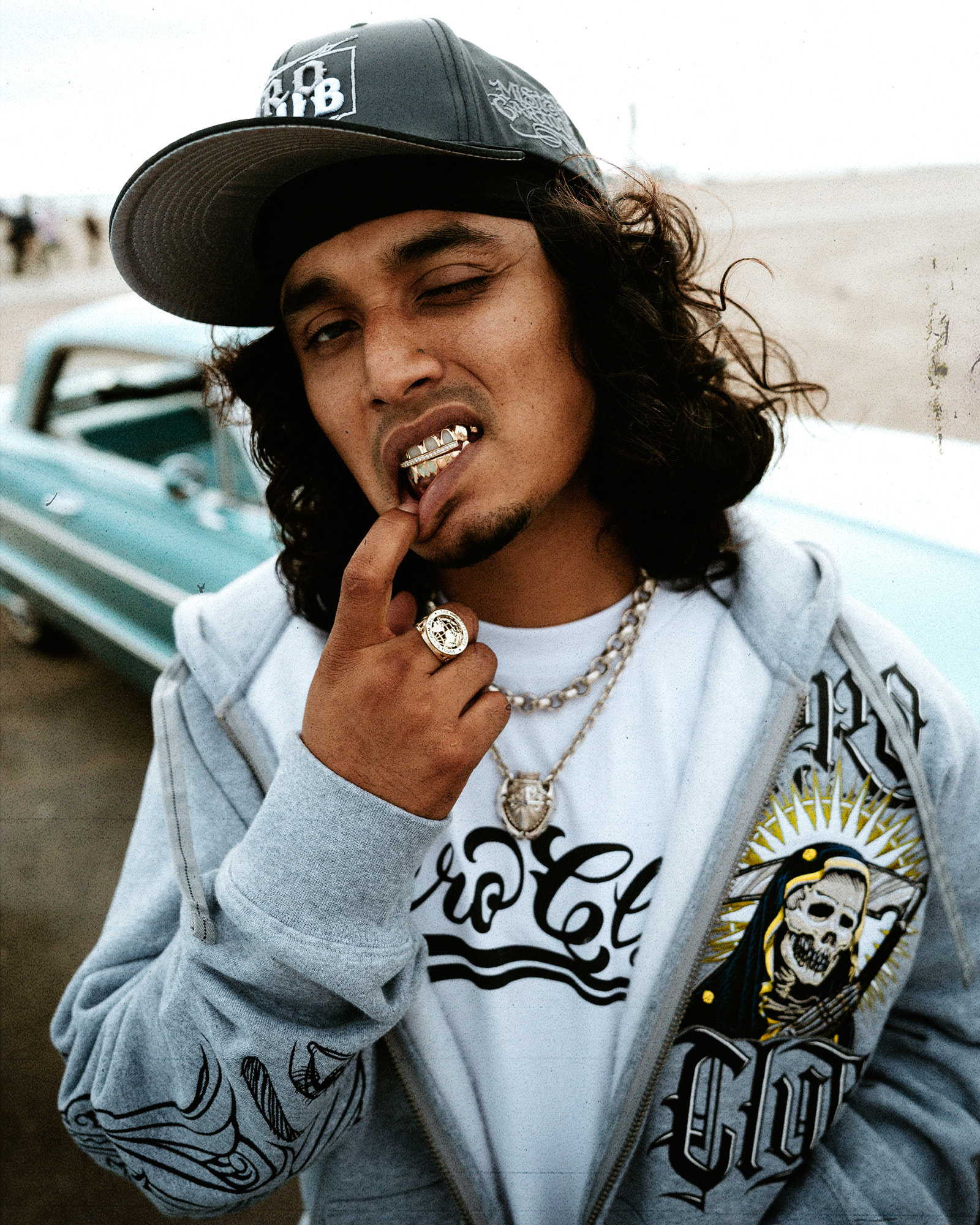 men in mister cartoon x proclub hoodie 