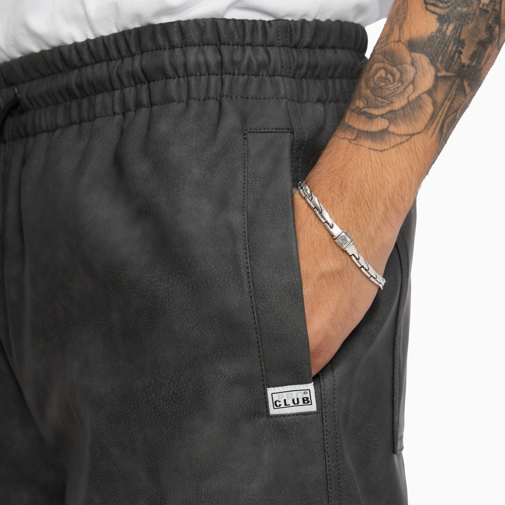 Heavyweight Vegan Leather Shorts (image 5 of 5)