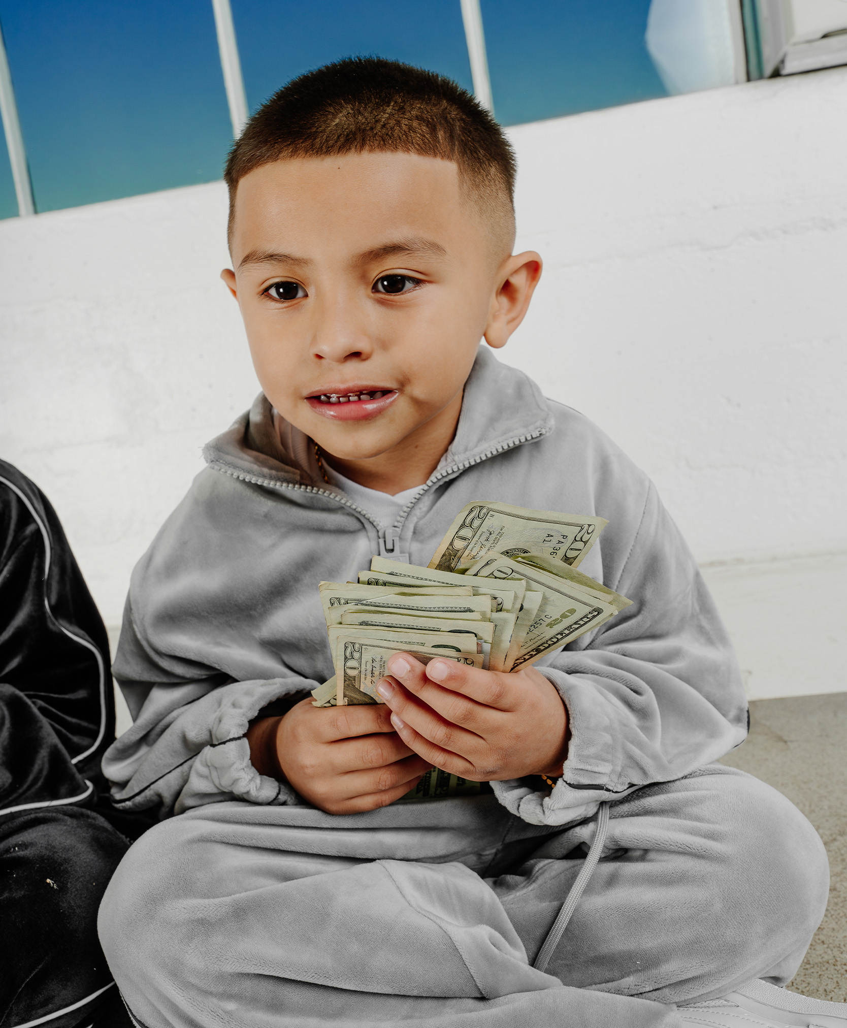 Kid's Velour Track Jacket lifestyle photo 5