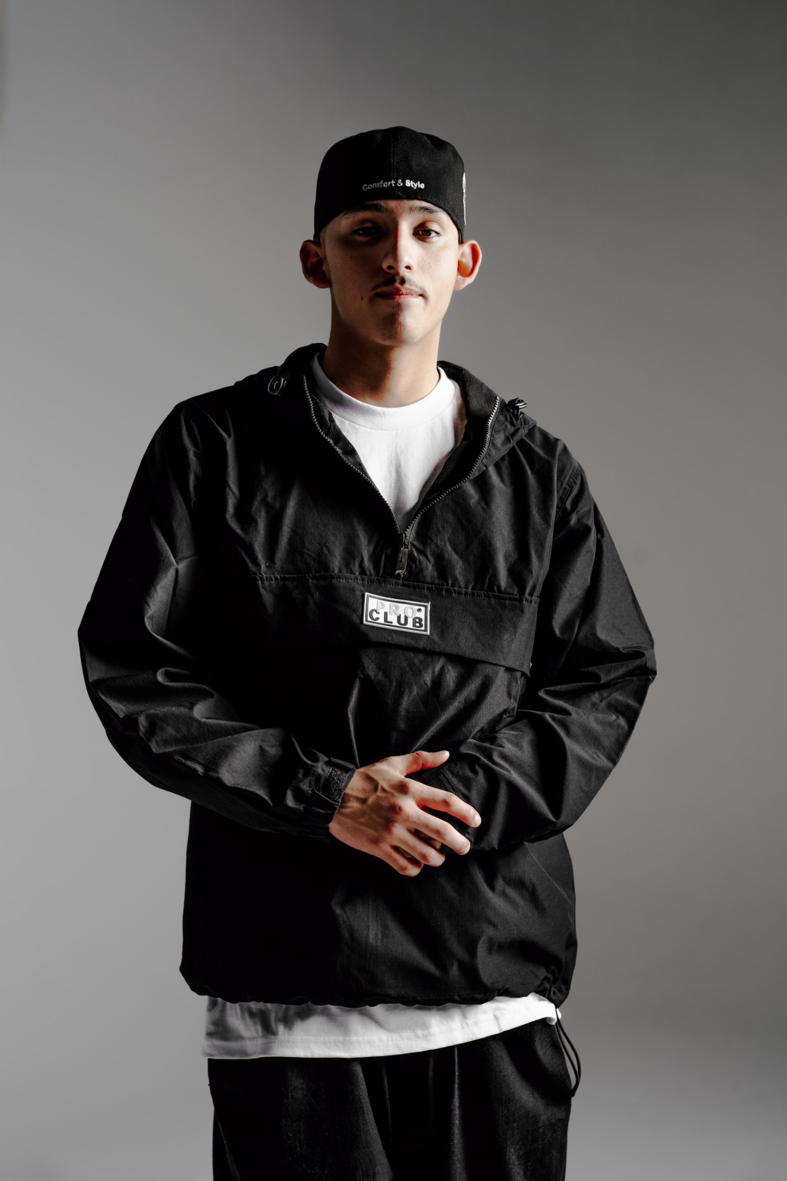 Nylon Hooded Anorak Quarter Zip Jacket lifestyle photo 1