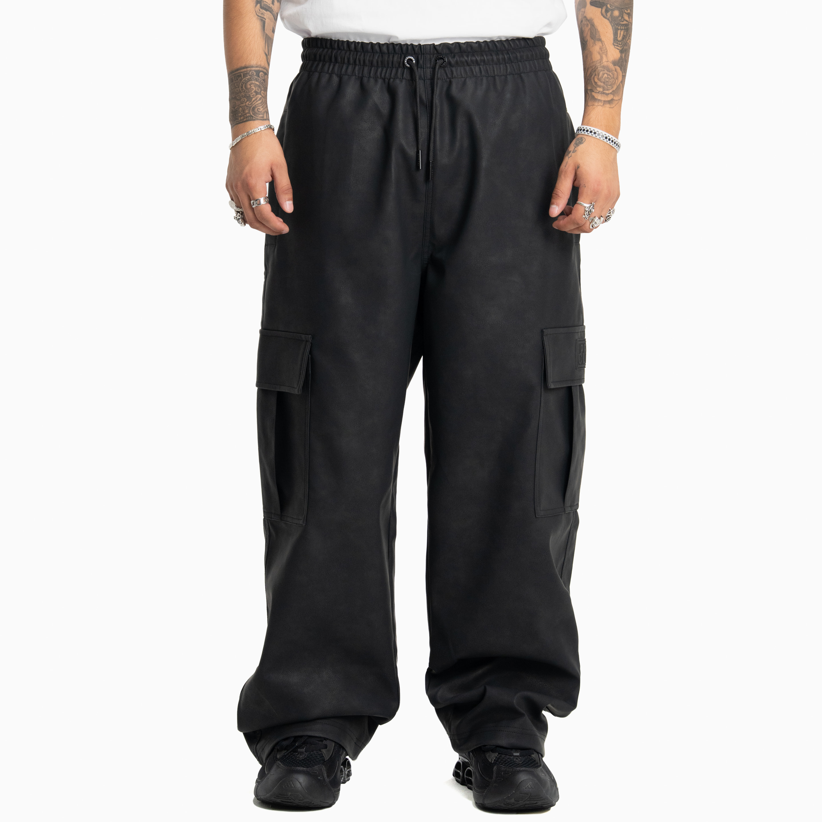 Heavywide Vegan Leather Cargo Pant