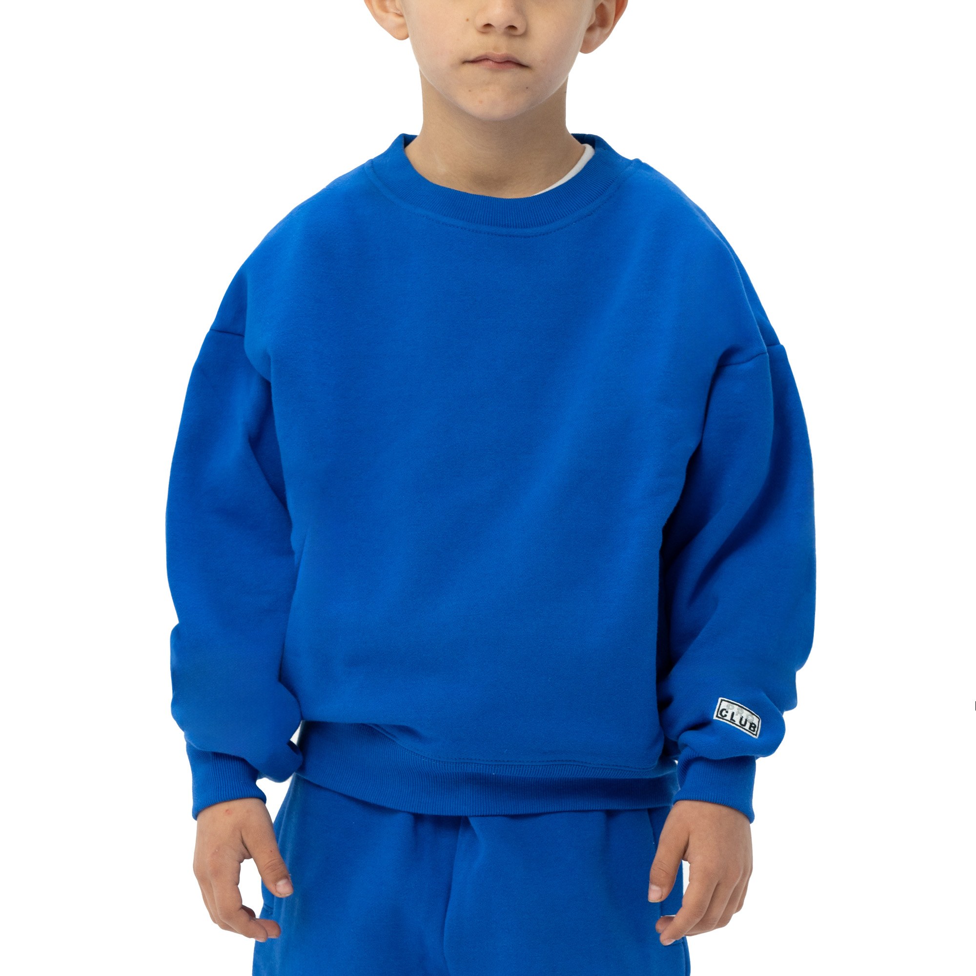 Kid's Oversized Fleece Crewneck lifestyle photo 1