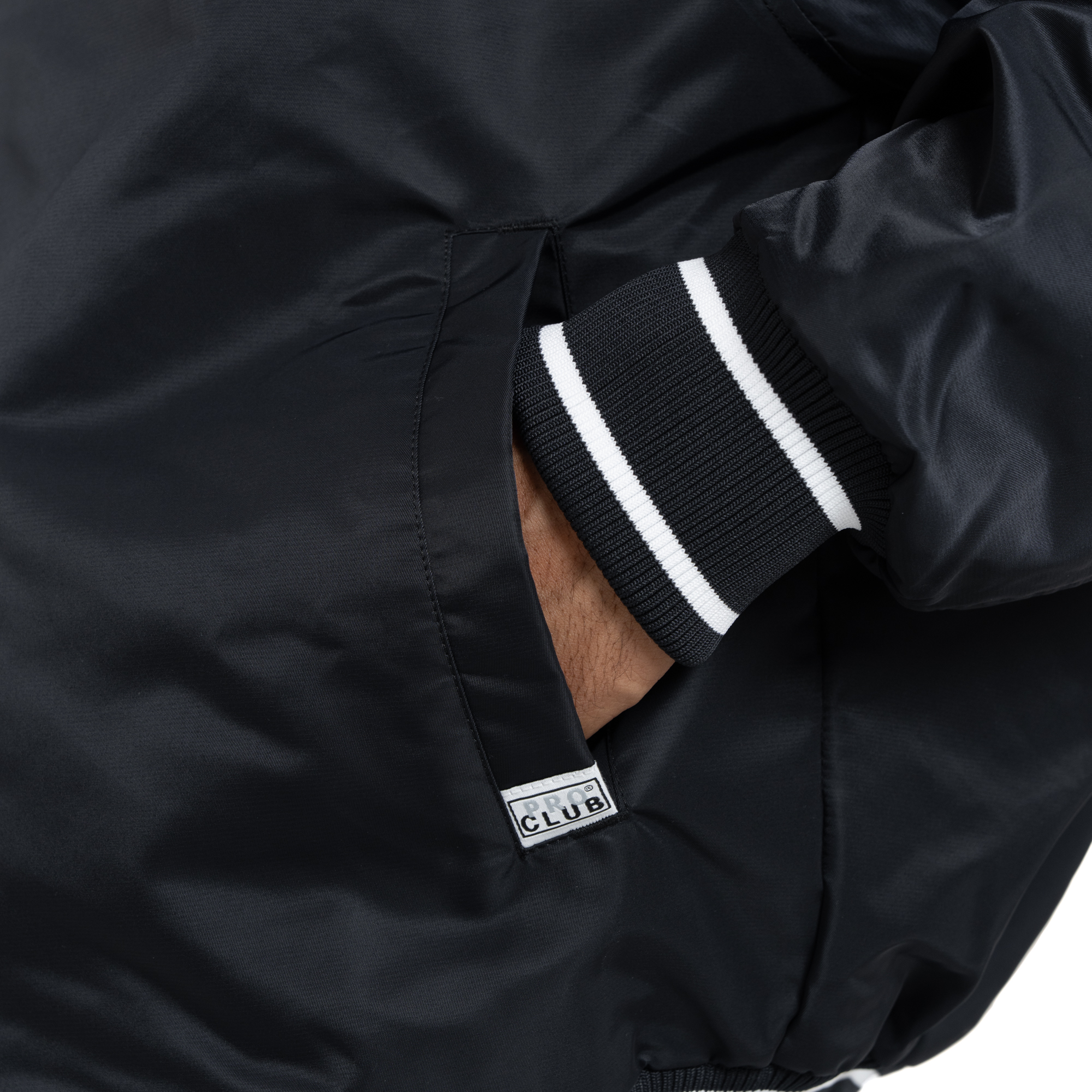 Comfort Wide Satin Baseball Jacket (image 4 of 5)