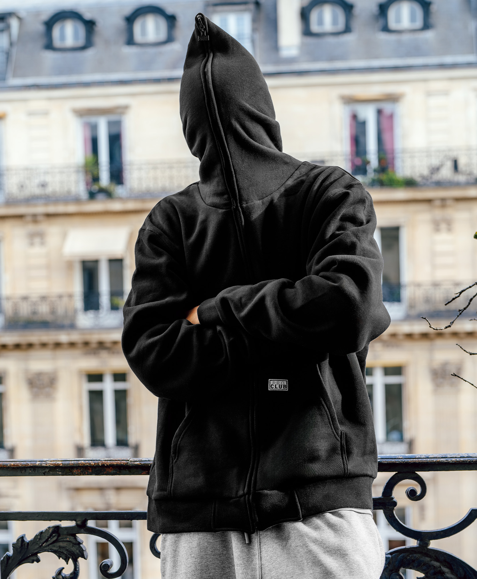 Heavyweight Basic Reversible Thermal Zip-Up Hoodie lifestyle photo 5