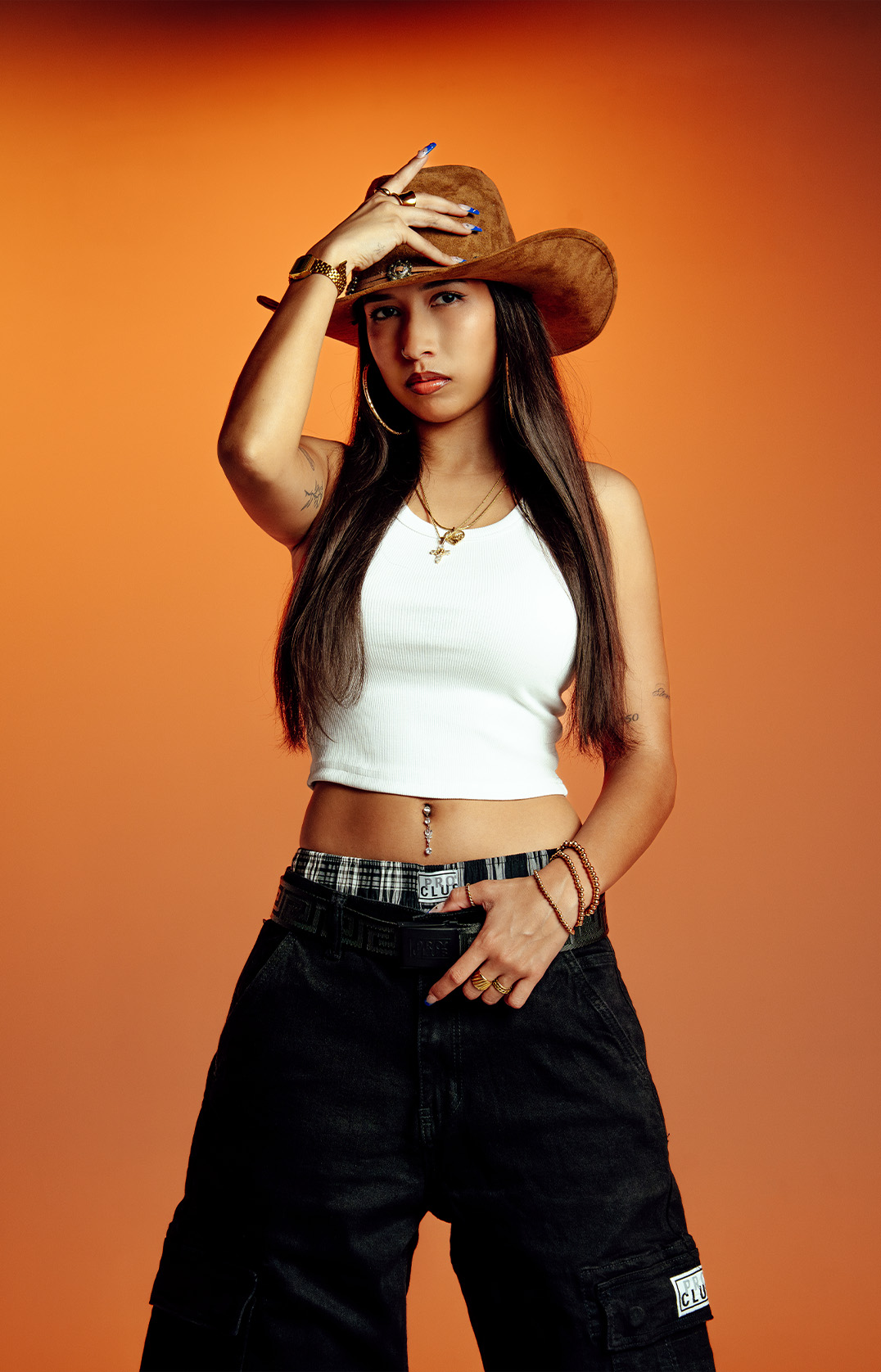 Heavyweight Rib Crop Tank lifestyle photo 1