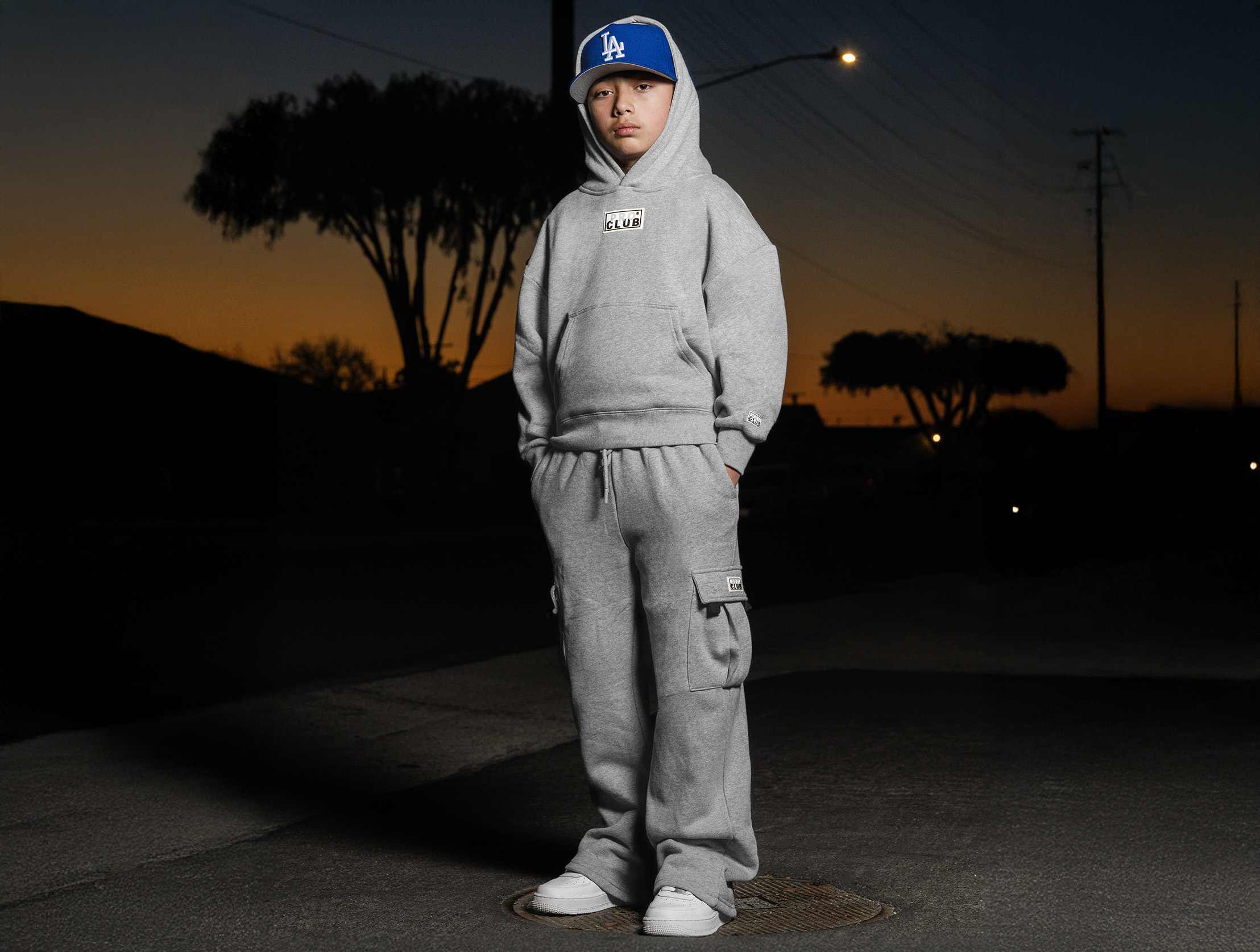 Kid's Box Logo Fleece Hoodie lifestyle photo 2