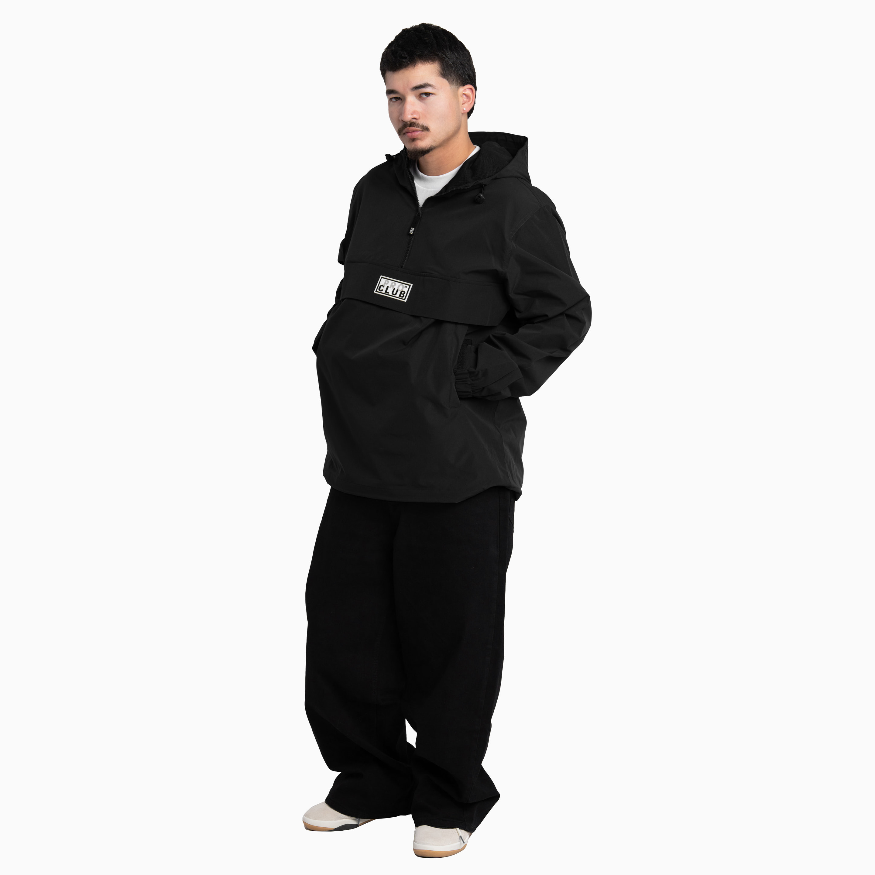 Nylon Hooded Anorak Quarter Zip Jacket (image 3 of 6)