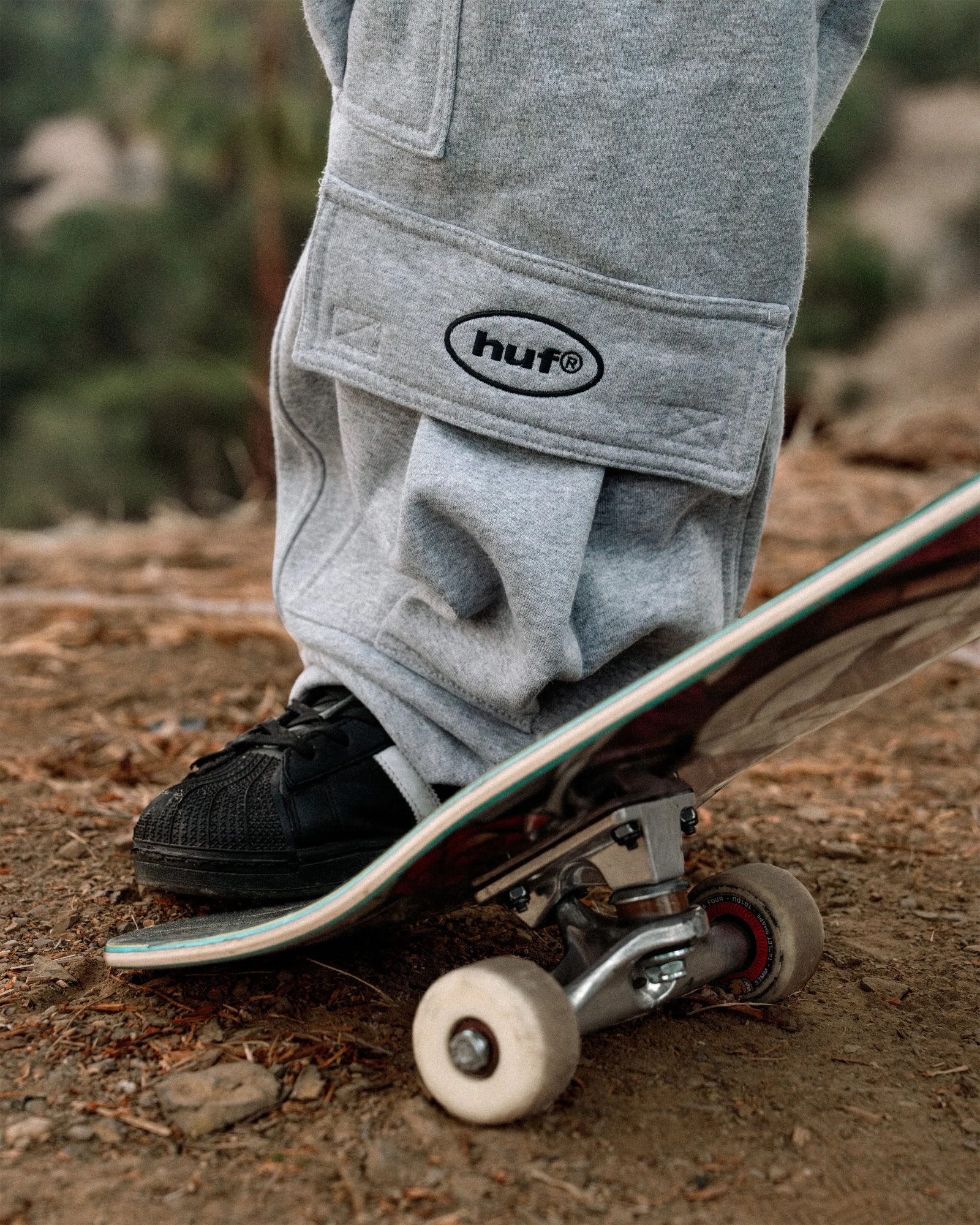 men in proclub X HUF cargo skate