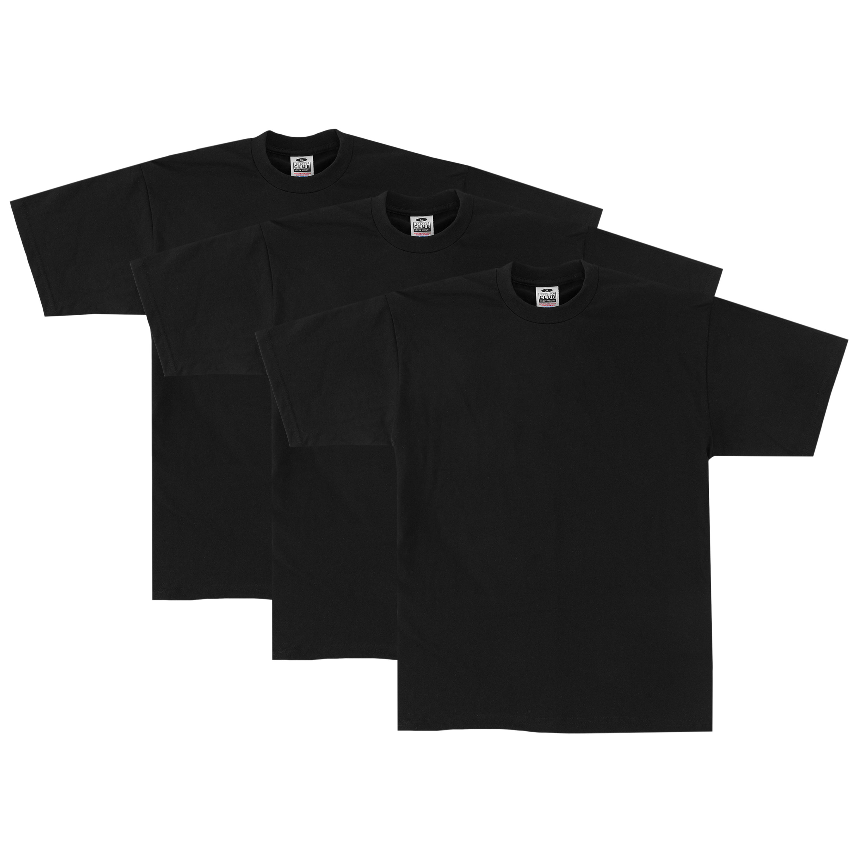 Heavyweight Cotton Short Sleeve Crew Neck T-Shirt 3-Pack