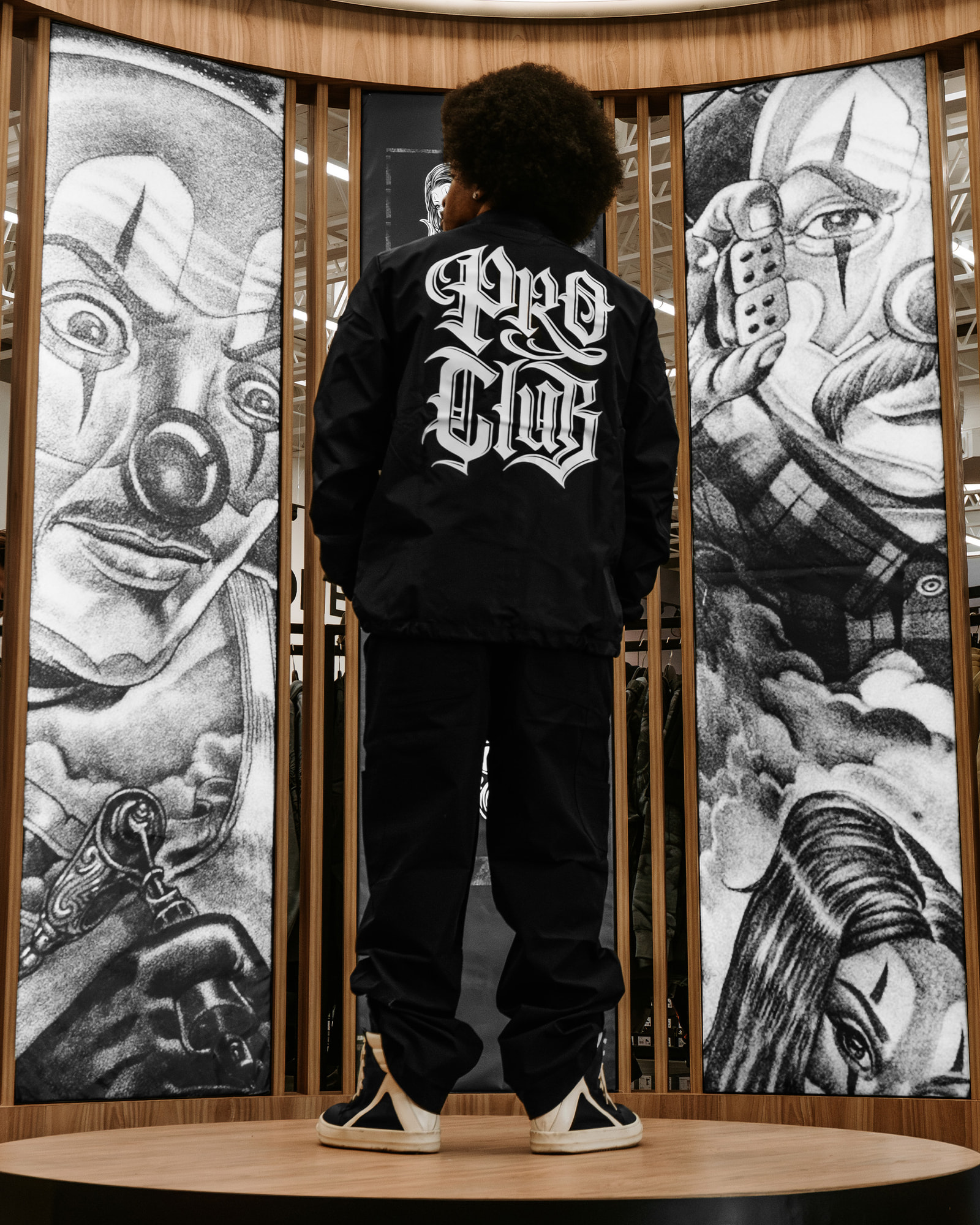 men in mister cartoon x proclub hoodie 