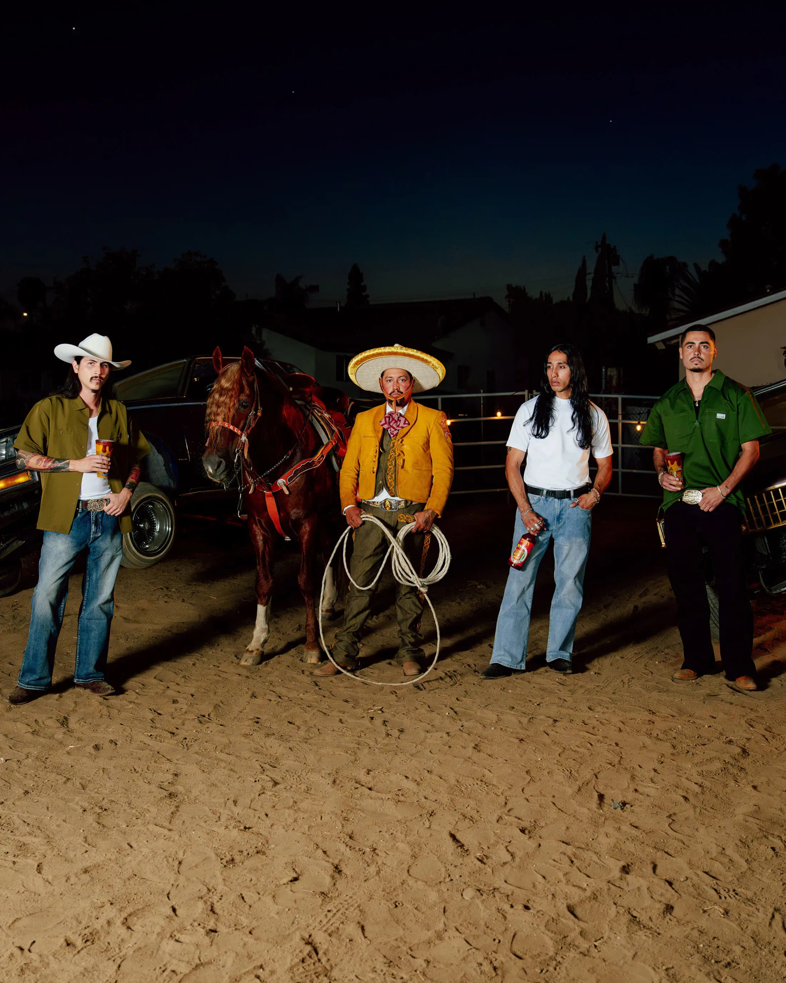 Group with horse