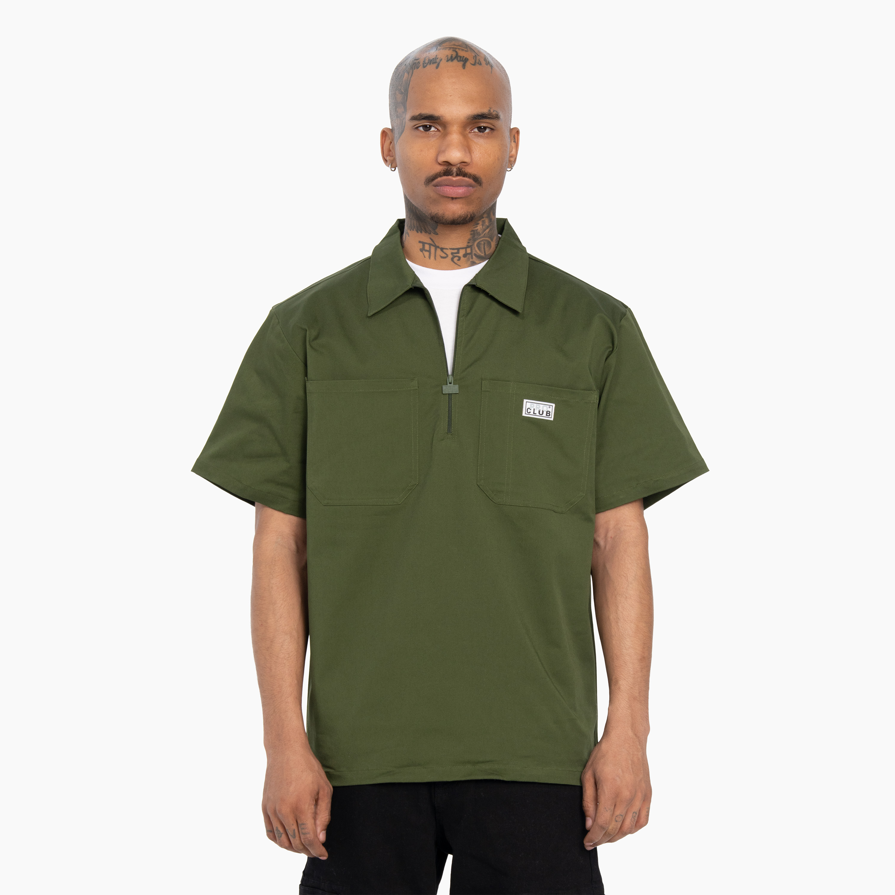 Pro Club Men's Heavyweight Quarter Zip Work Shirt