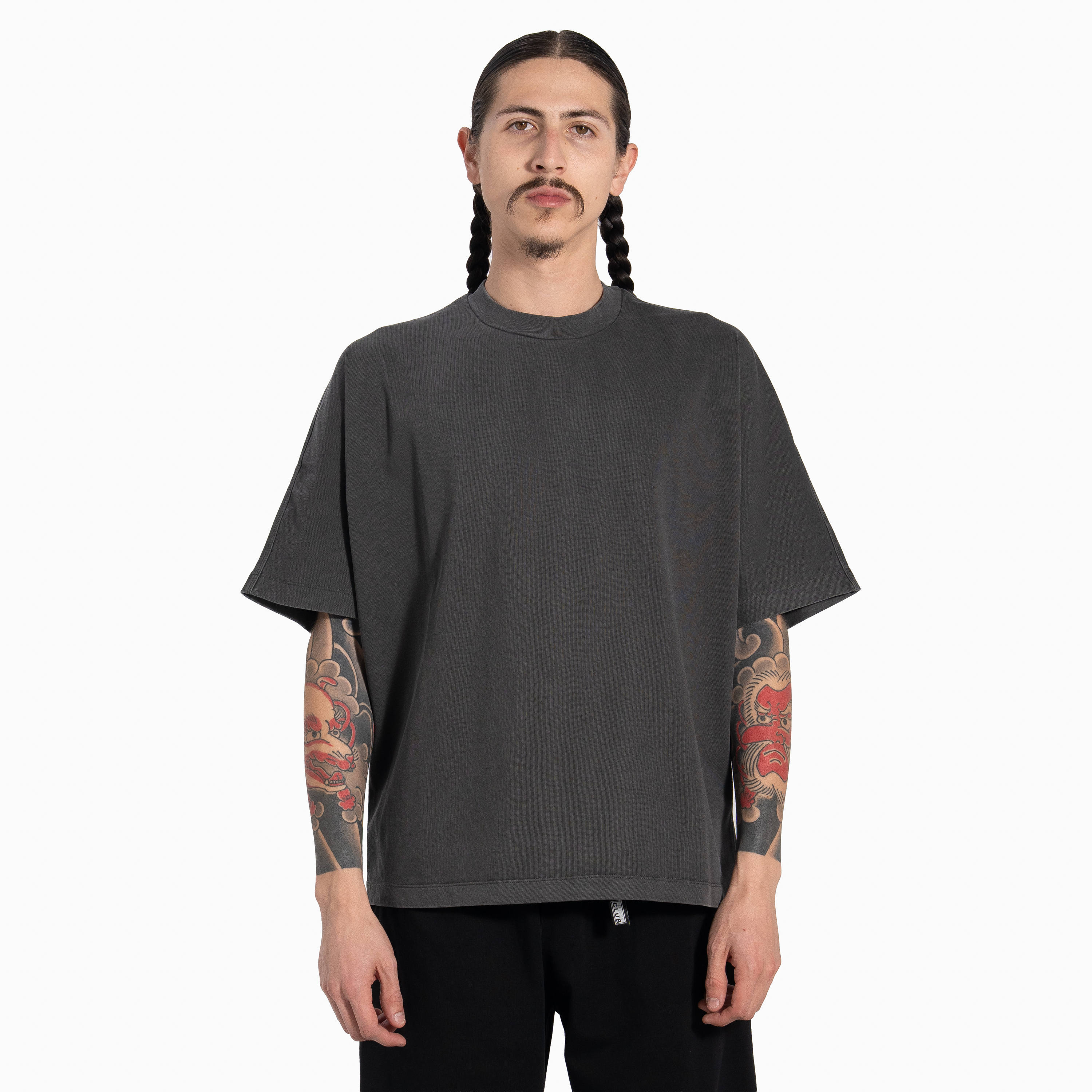 chiiiibag　DolmanSleeveDungareeShirt Pro Club Men's Heavywide No Seam Dolman Sleeve Tee