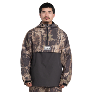 Nylon Hooded Anorak Quarter Zip Jacket