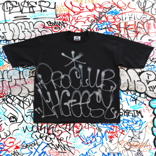 Shoreline Mafia x Pro Club - Black Graffiti Tee