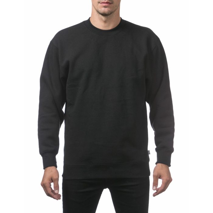 Pro Club Men's Plain Blank Crew Neck Fleece Pullover Sweater (9oz)