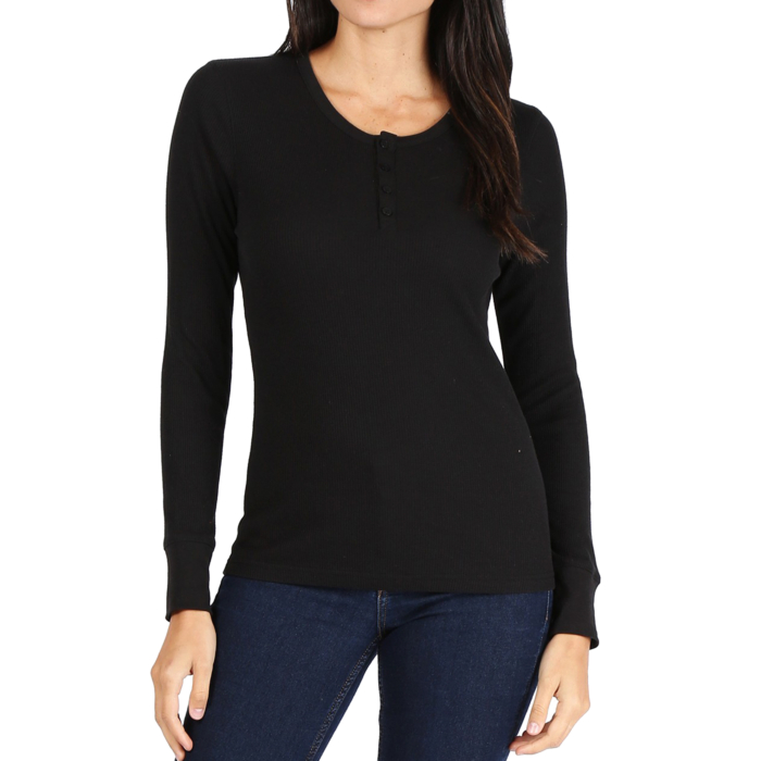 women's thermal henley shirts