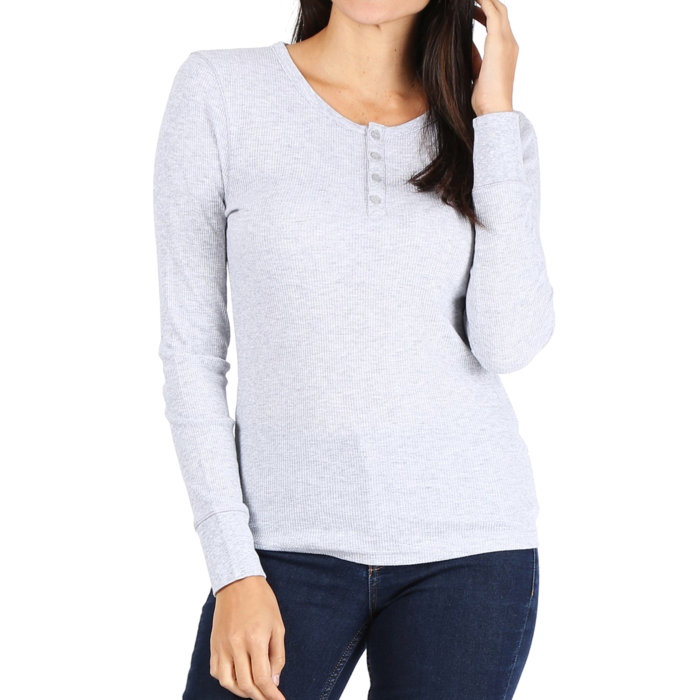 Ladies thermal henley shirts online