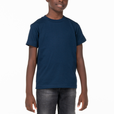 Youth Short Sleeve Crew Neck, Navy, X-Small