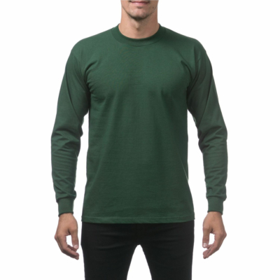 Pro Club Men's Heavyweight Cotton Long Sleeve Crew Neck T-Shirt