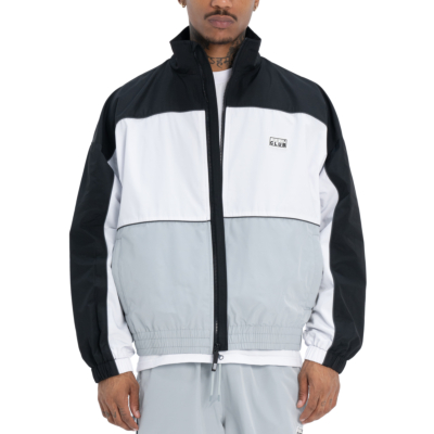 Heavyweight Track Jacket-Black/White/Gray-Small