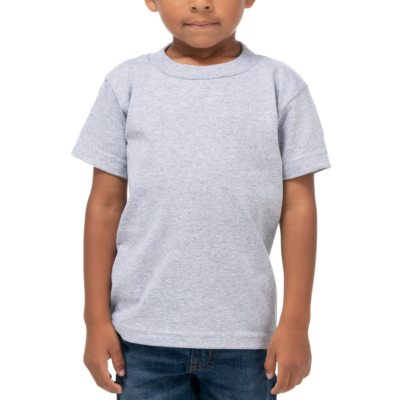 Toddler Short Sleeve Crew Neck Tee, Heather Gray, X-Small
