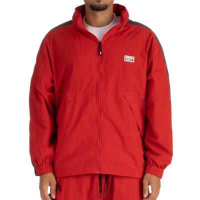 Full Court Windbreaker Jacket, Red, Small