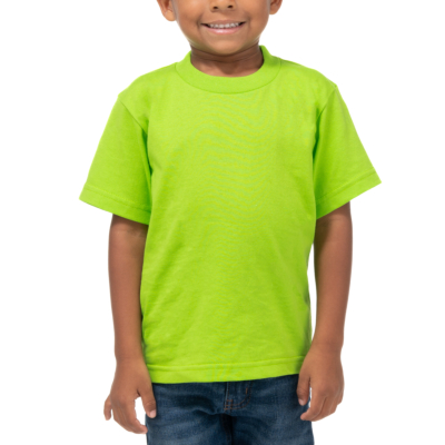 Toddler Short Sleeve Crew Neck Tee, Lime, X-Small