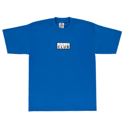 Heavyweight Short Sleeve Embroidered Box Logo Tee-Royal Blue-Small