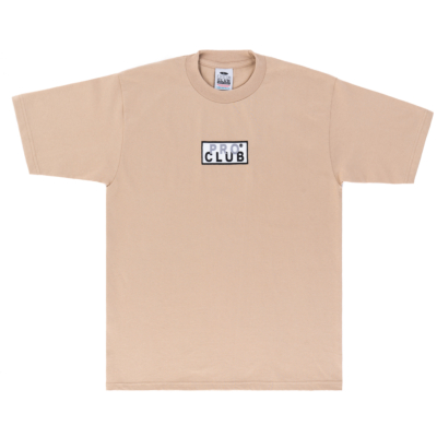 Heavyweight Short Sleeve Embroidered Box Logo Tee-Khaki-Small