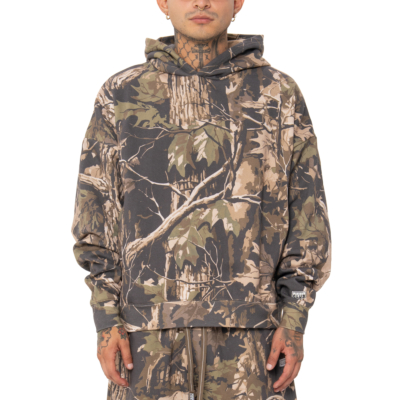 Men&#039;s Heavywide Fleece Pullover Hoodie-Tree Camo-XS