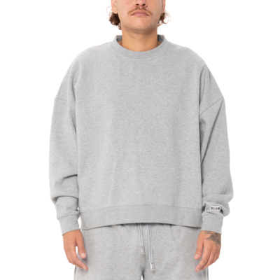Men&#039;s Heavywide Fleece Crewneck -Heather Gray-X-Small 