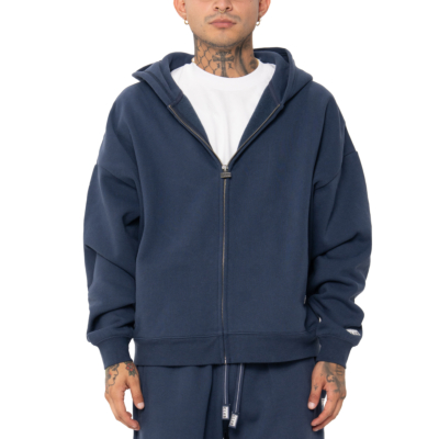 Men&#039;s Heavywide Fleece Zip-Up Hoodie-Navy-XS