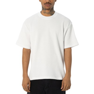 Men&#039;s Heavywide Short Sleeve Thermal Tee-White-Small