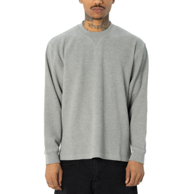 Men&#039;s Heavywide Long Sleeve Thermal Tee-Gray-Small