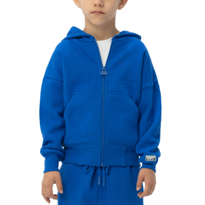 Kid&#039;s Fleece Zip-Up Hoodie-Royal Blue-X-Small 