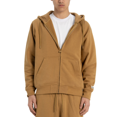 Men&#039;s Heavyweight Basic Zip-Up Hoodie-Taupe Haze-X-Small 