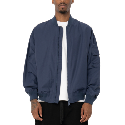 Comfort Bomber Jacket-Navy-Small