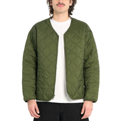 Heavyweight Quilted Liner Jacket-Military Green-Small