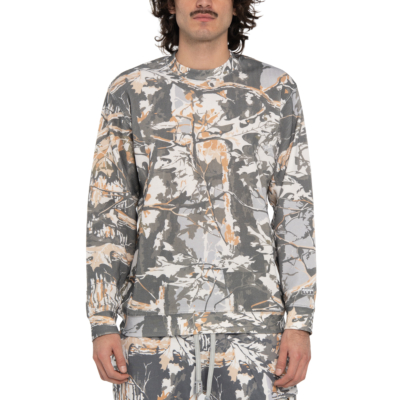 Men&#039;s Heavyweight Thermal Crew Neck-Snow Tree Camo-Small