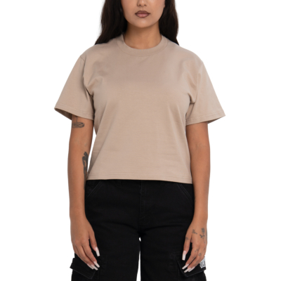 Women&#039;s Heavyweight Short Sleeve Tee-Khaki-X-Small 