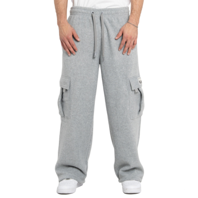 Heavy Polar Fleece Cargo Pant-Heather Gray-Small