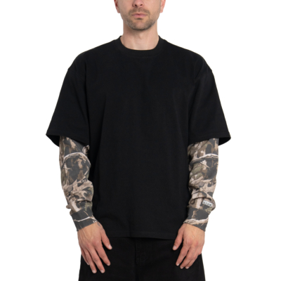 Heavywide 2Fer Thermal Long Sleeve-Black/Tree Camo (2Fer)-Small