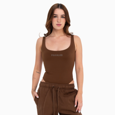 Performance Thong Body Suit-Choco Brown-X-Small 