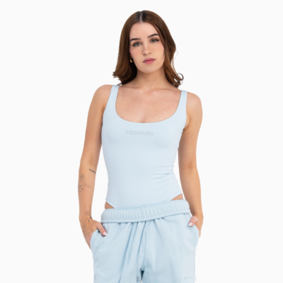 Performance Thong Body Suit-Sky Blue-X-Small 