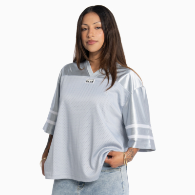 Heavyweight Football Jersey-Silver-X-Small 