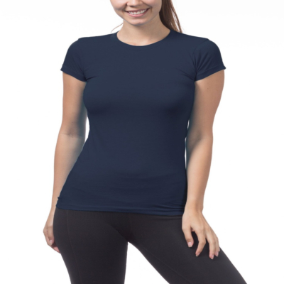 Short Sleeve Crew Neck Tee, Navy, Small