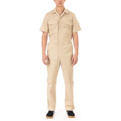MECHANICS SS COVERALL-Khaki-Small